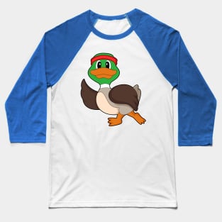 Duck Runner Running Sports Baseball T-Shirt